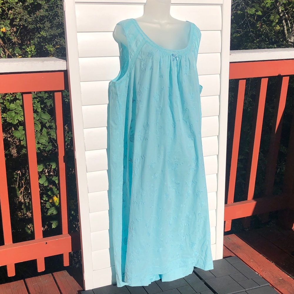 NWT Charter Club Aqua Sleeveless Chemise - Picture 2 of 9